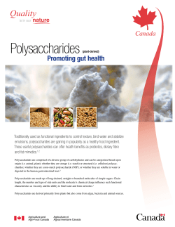 Polysaccharides - Agriculture et Agroalimentaire Canada
