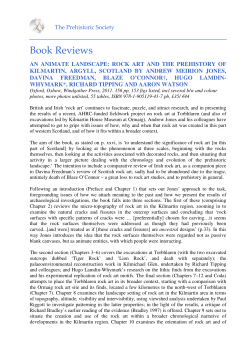 Rock Art and The Prehistory Of Kilmartin, Argyll, Scotland Andrew