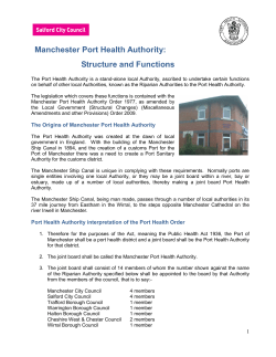 Manchester Port Health Authority - Public