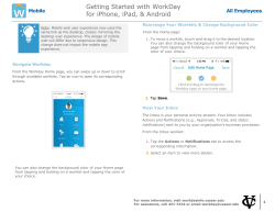 Using the Workday App - Workday