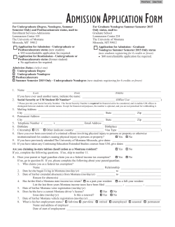 admission application form