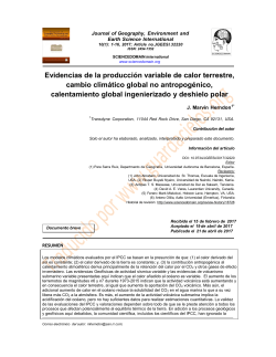Evidencias de la producción variable de calor terrestre, cambio