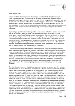 Lisa Higgs` Story - Trigeminal Neuralgia Association UK