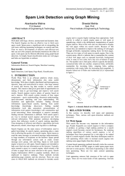 Spam Link Detection using Graph Mining