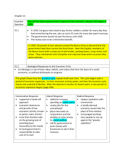 Chapter 31 Essential Question How did the federal