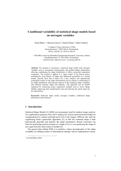 Conditional variability of statistical shape models based on