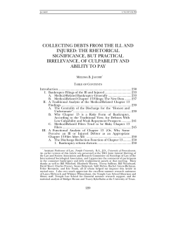 collecting debts from the ill and injured