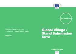 Global Village / Stand Submission form