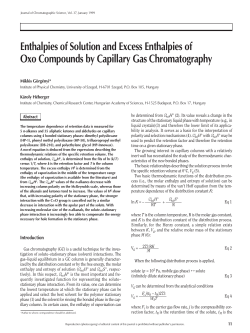 Enthalpies of Solution and Excess Enthalpies of