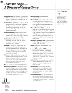 the Glossary - Center for Leadership Development