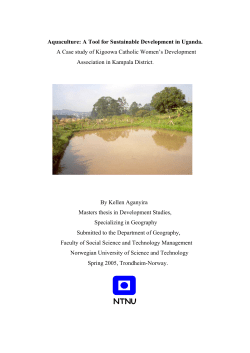 Aquaculture: A Tool for Sustainable Development in