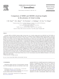 Comparison of MISR and MODIS cloud