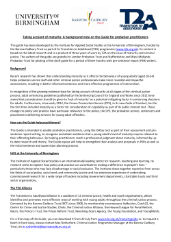 A background note on the Guide for probation practitioners