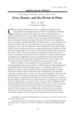 eros, Beauty, and the Divine in Plato