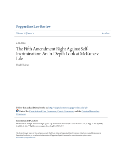 The Fifth Amendment Right Against Self-Incrimination: An In