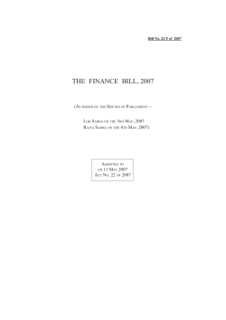 the finance bill, 2007 - Professional Book Publishers