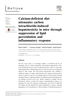Calcium-deficient diet attenuates carbon tetrachloride