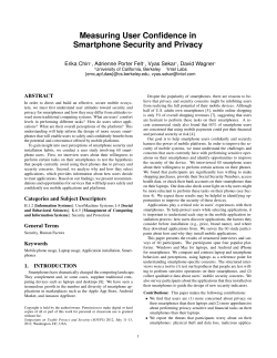 Measuring User Confidence in Smartphone Security