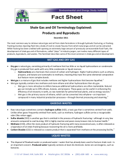Shale Gas and Oil Terminology Explained: Products and Byproducts