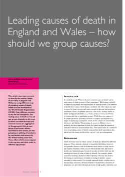 Leading causes of death in England and Wales