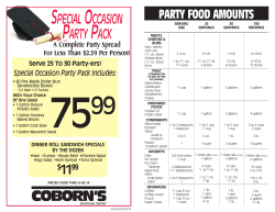 Special Occasion Party Pack Includes
