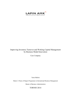 Improving Inventory Turnover and Working Capital
