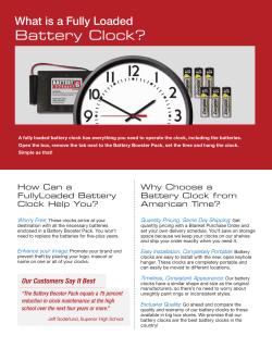 Battery Clock? - American Time