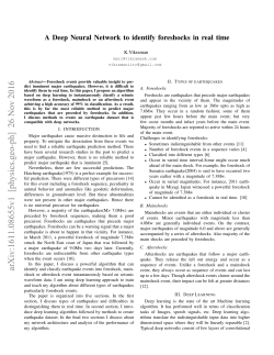A Deep Neural Network to identify foreshocks in real time