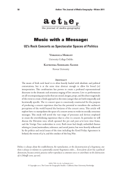 Music with a Message - Media Geography at Mainz