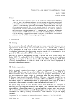 Production and perception of Smiling Voice