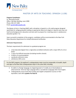 spanish - SUNY New Paltz