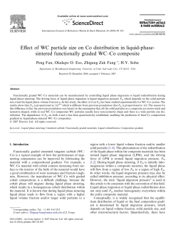 Effect of WC particle size on Co distribution in liquid-phase