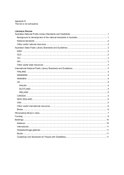 Literature Review - Australian Library and Information Association