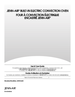 JENN-AIR&reg; BUILT-IN ELECTRIC CONVECTION OVEN FOUR &Agrave;