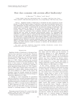 How does economic risk aversion affect biodiversity?