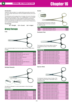 Chapter 16 - Veterinary Instrumentation