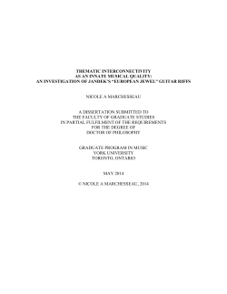 THEMATIC INTERCONNECTIVITY AS AN INNATE MUSICAL