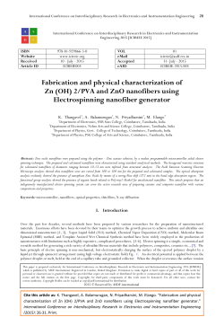 Fabrication and physical characterization of Zn (OH) 2/PVA and ZnO