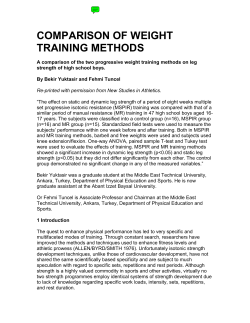 comparison of weight training methods