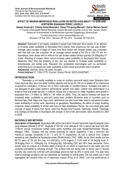 EFFECT OF BROKEN IMPERVIOUS IRON LAYER ON WATER