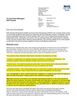 attached letter - Care Inspectorate