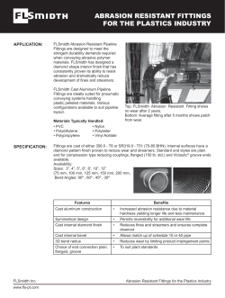 abrasion resistant fittings for the plastics industry