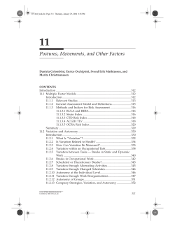 Postures, Movements, and Other Factors - EPM