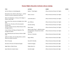 Human Rights Education Institute Library Catalog