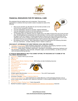 financial resources for pet medical care