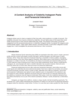 A Content Analysis of Celebrity Instagram Posts and