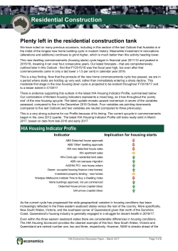 Plenty left in the residential construction tank