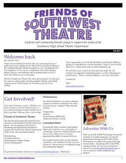 FOSWT flyer - Southwest High School Theatre