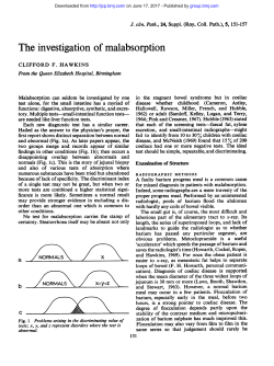 The investigation of malabsorption