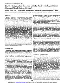 Five New Epitope-defined Monoclonal Antibodies Reactive with